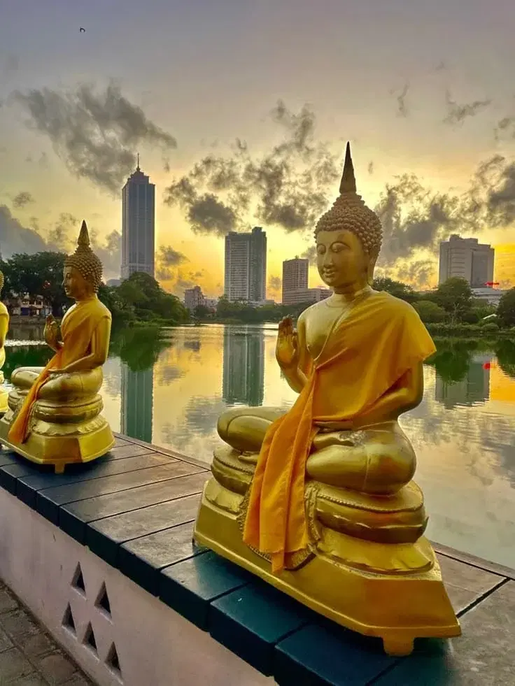 Golden Sunrise at Gangaramaya Temple