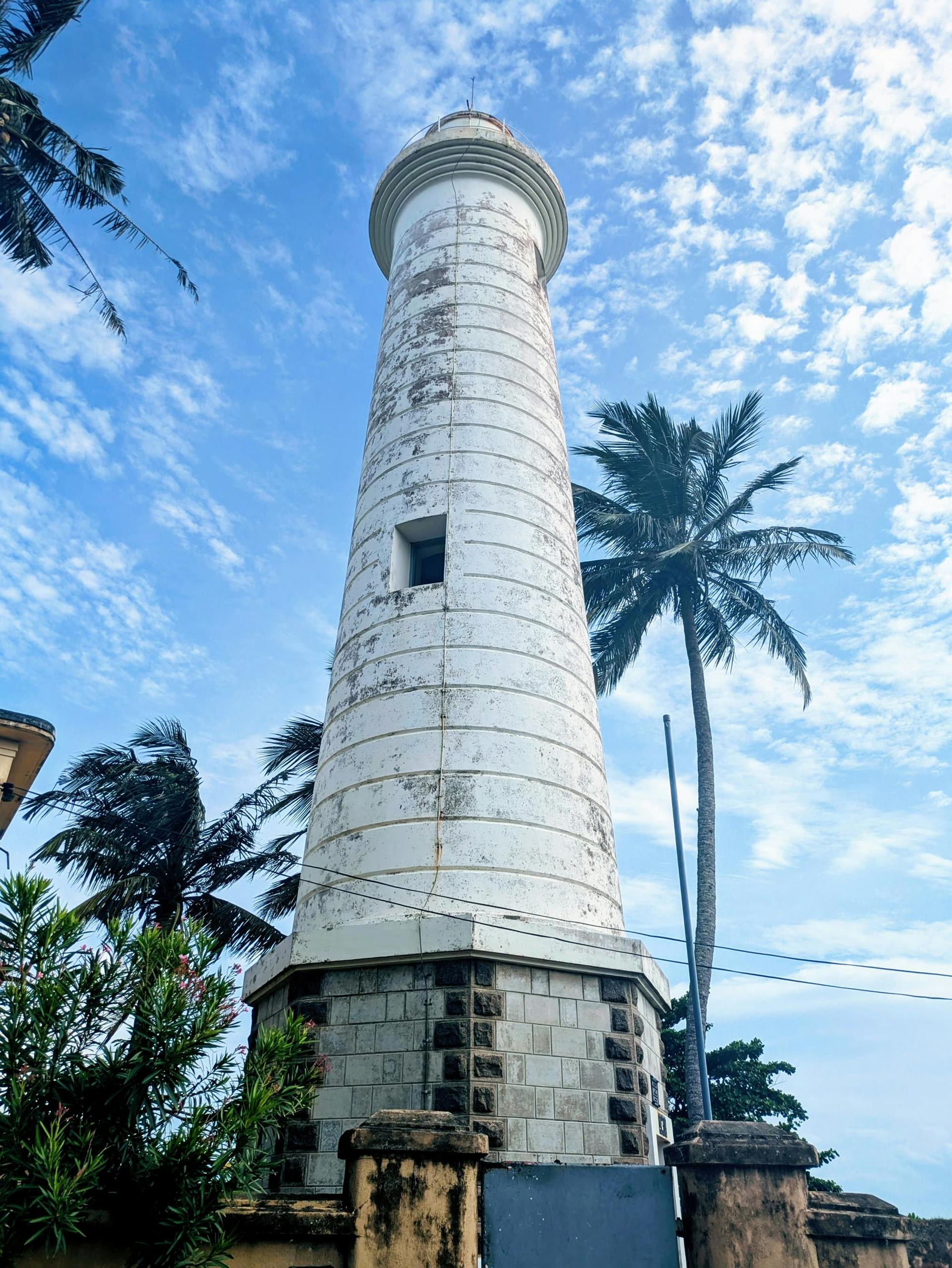 Close-up View of Galle Lighthouse