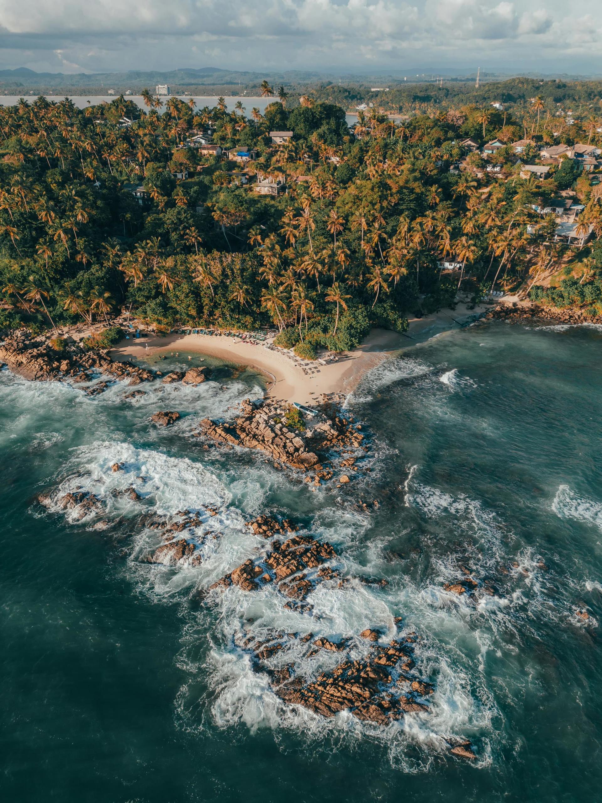 Secret Beach Mirissa - Aerial View