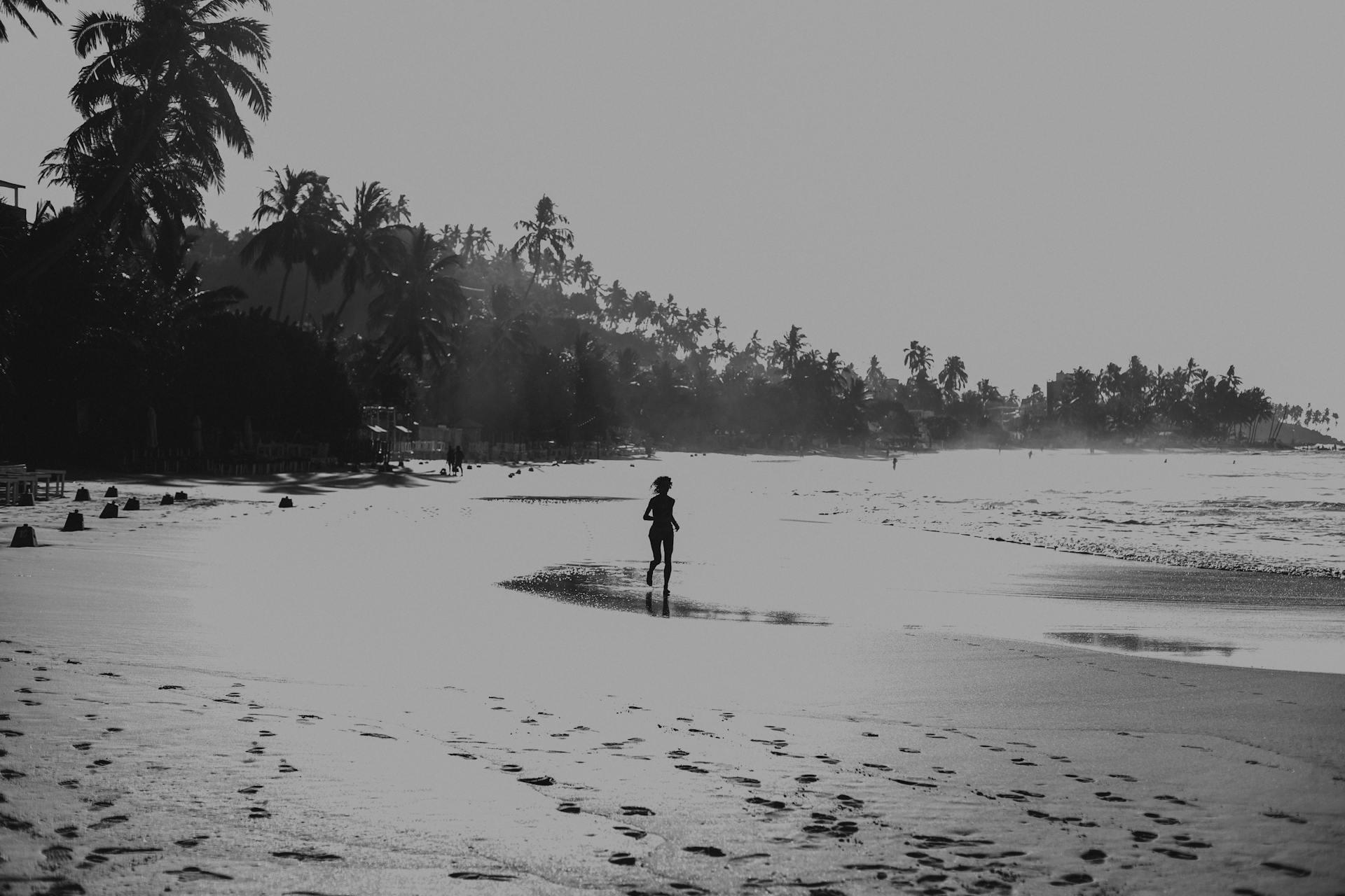 Early Morning Run on Mirissa Beach