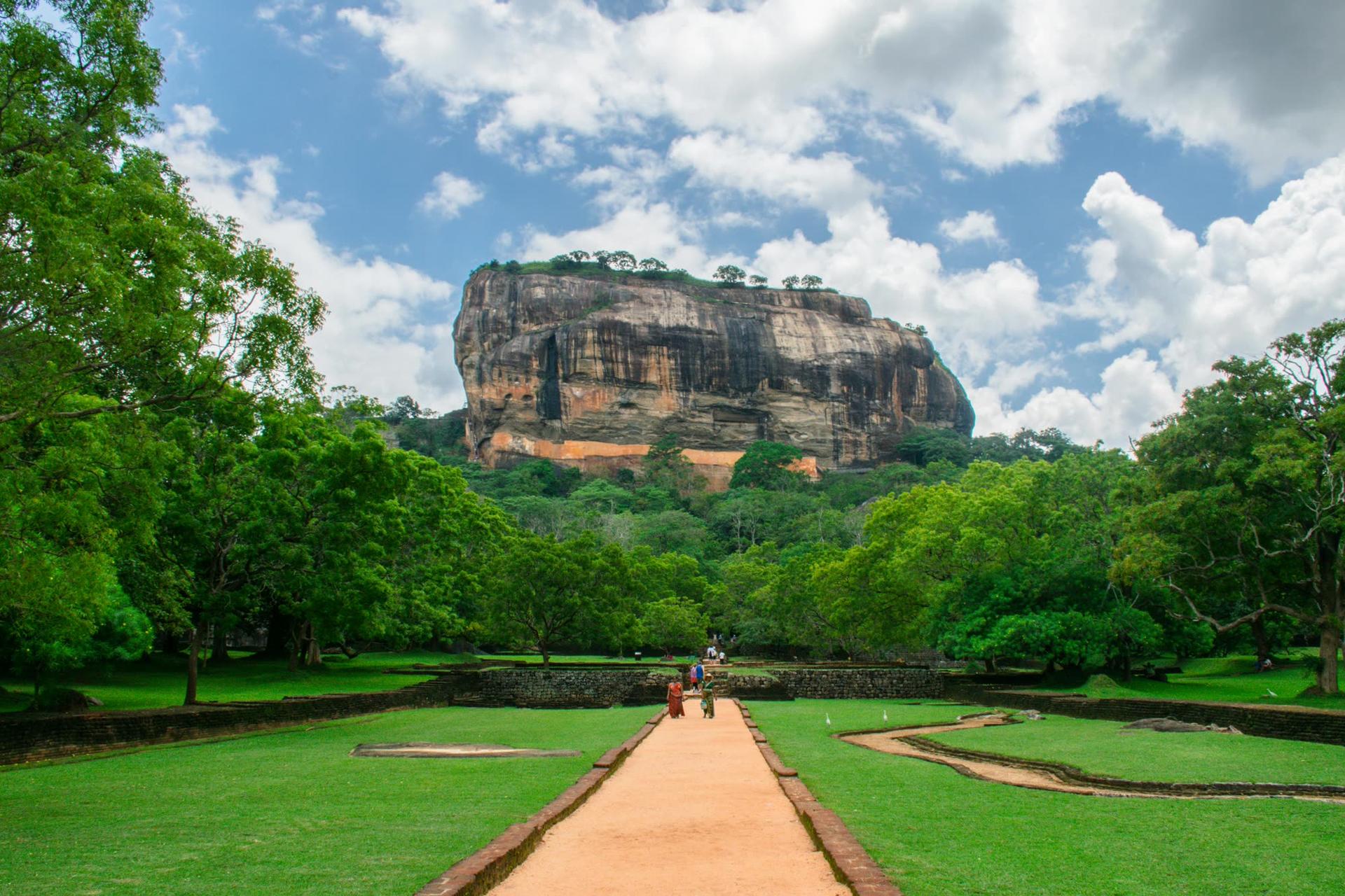 Sigiriya Rock from the Entrance Path