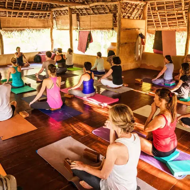 Yoga Hall Under Thatch