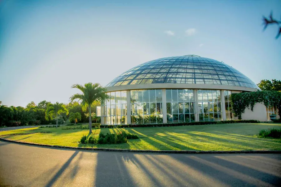 Glass domed conservatory at the Dry Zone Botanic Gardens, Mirijjawila, Hambantota