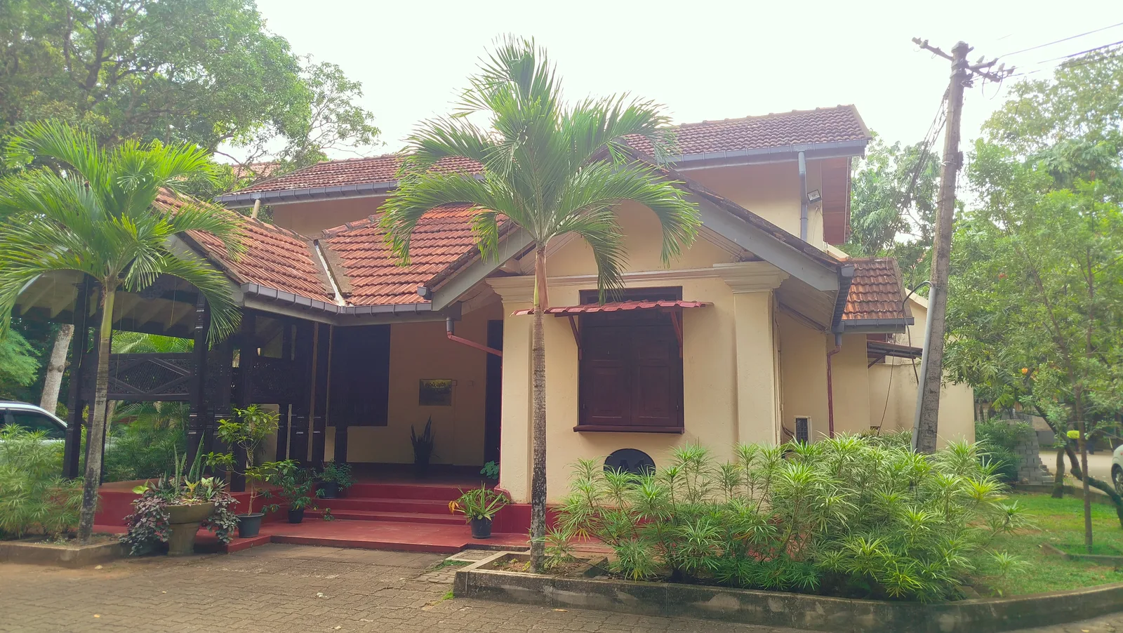The G. P. Wickramarachchi Memorial Building at Gampaha Wickramarachchi University of Indigenous Medicine in Yakkala, Sri Lanka