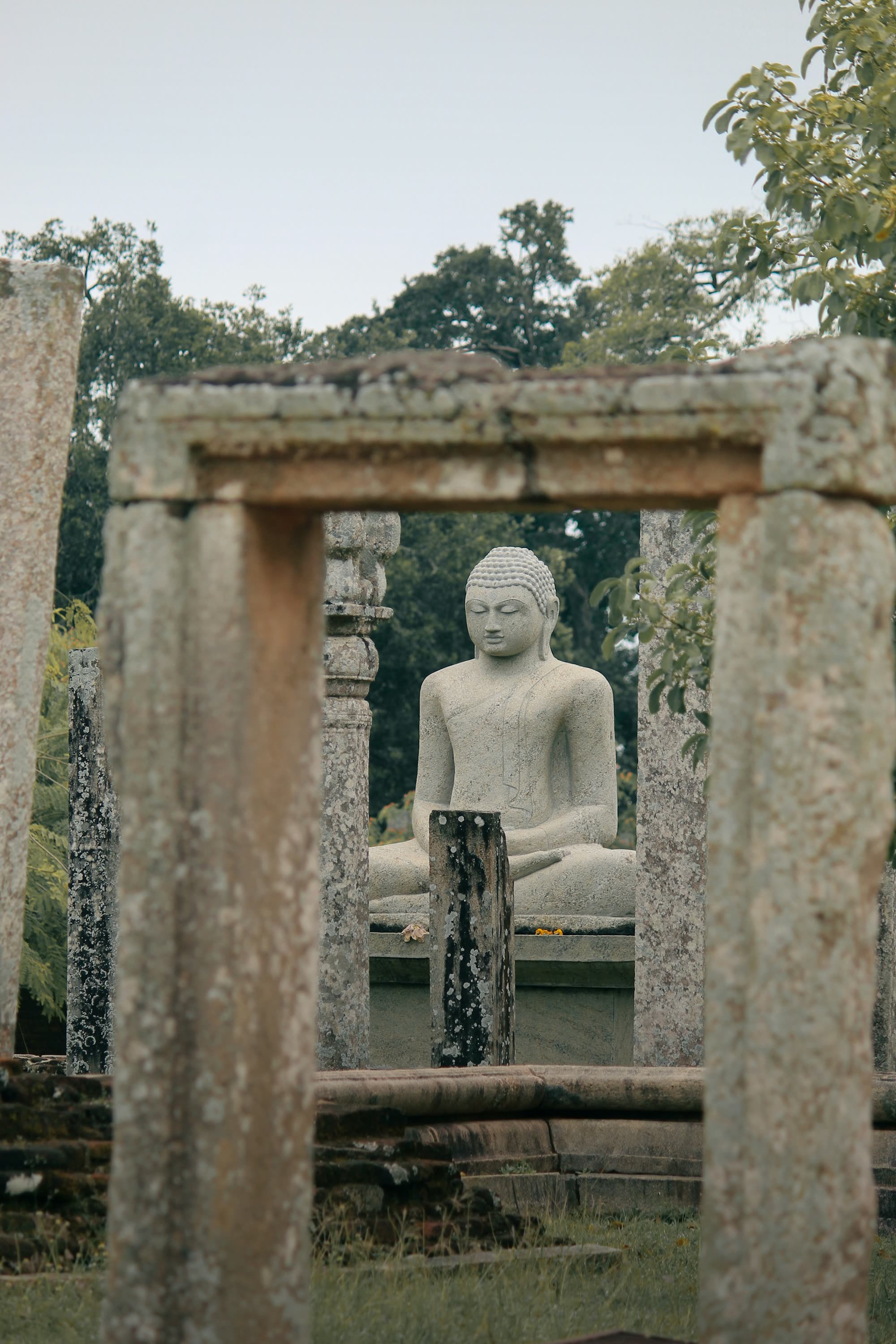 Stone Buddha Statue near Thuparamaya