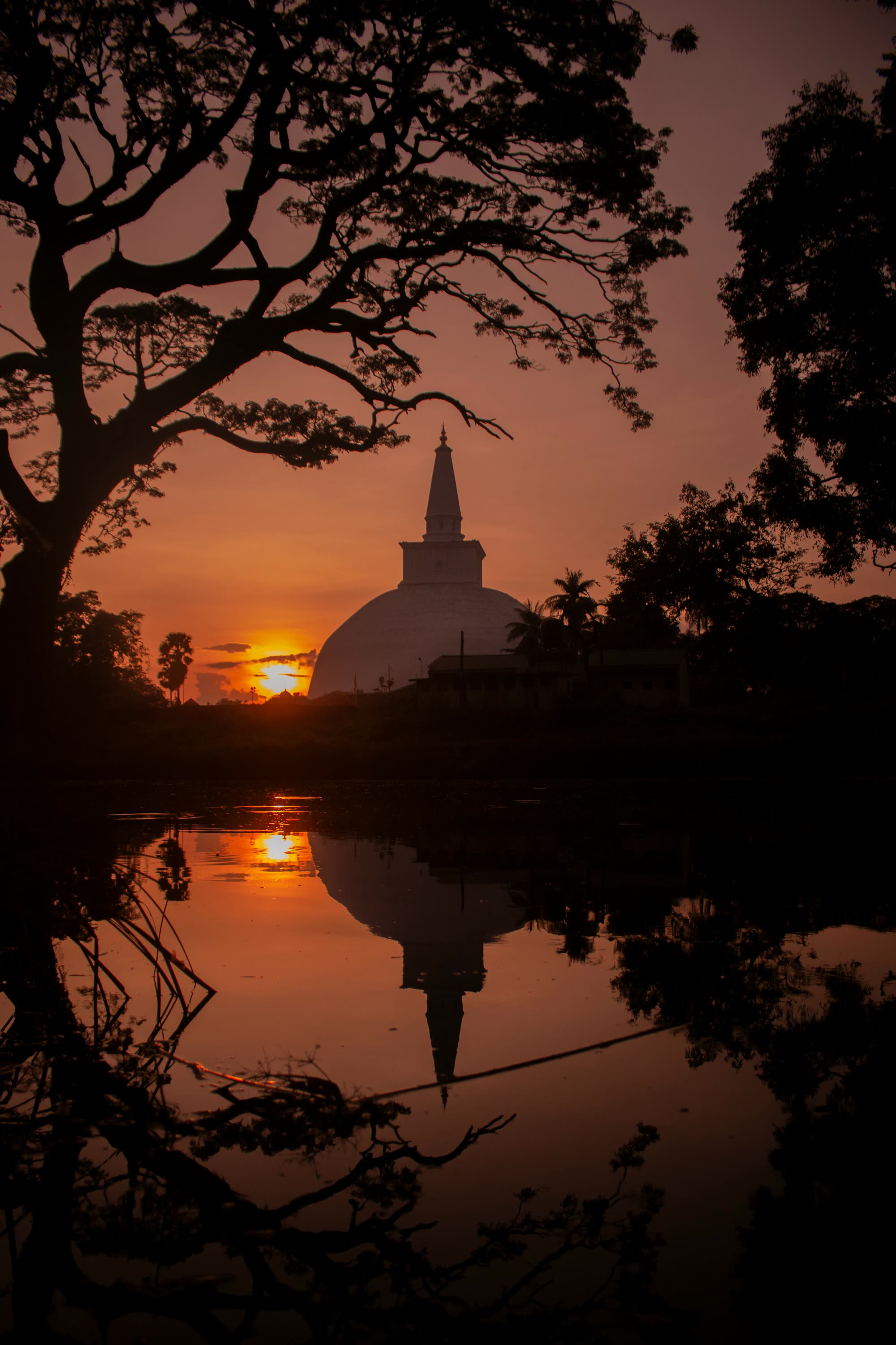 Sunset Silhouette of Ruwanweliseya