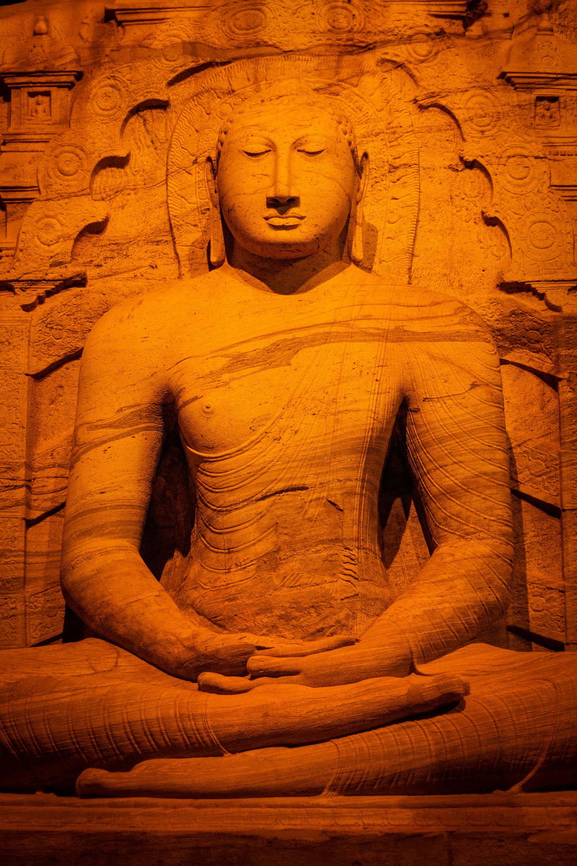 Seated Buddha Statue at Gal Vihara